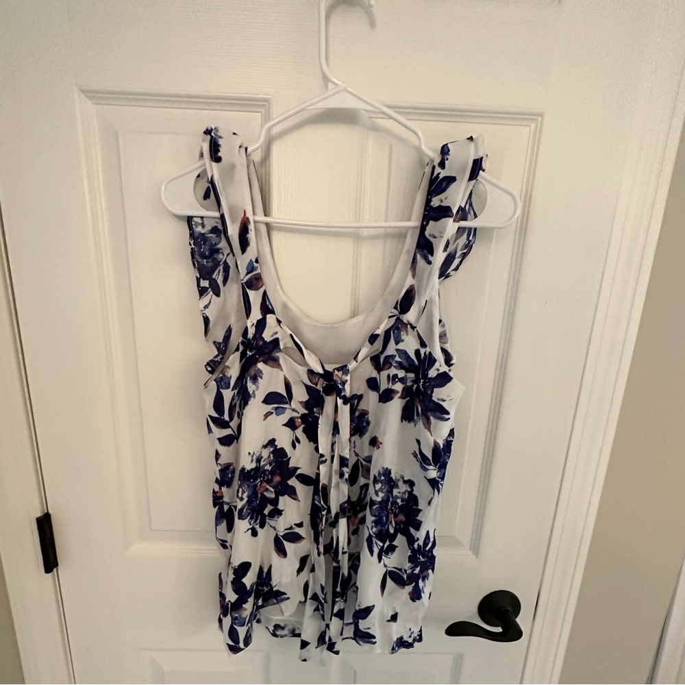 Blue and white Tribal Jeans tank top